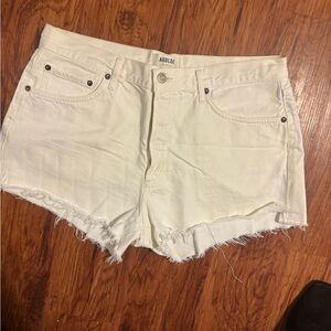 Agolde Cream Jean Shorts